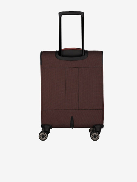 Travelite Розов и кафяв пътнически куфар Travelite Viia 4w S