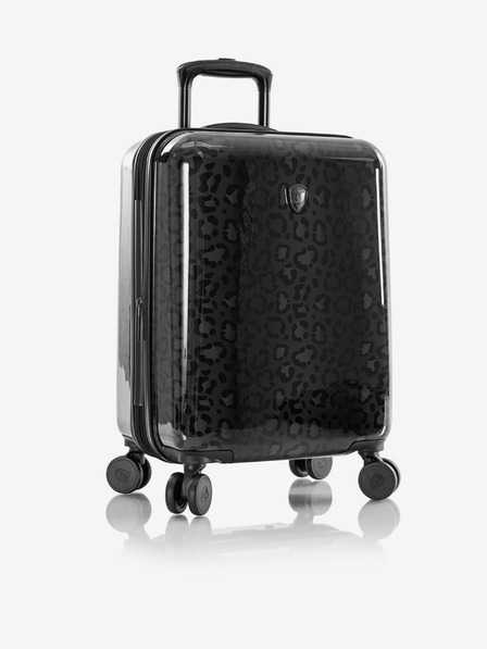 Heys Черен пътнически куфар с шарка Heys Black Leopard S