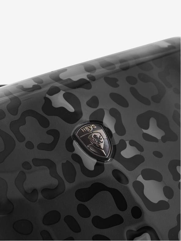 Heys Черен пътнически куфар с шарка Heys Black Leopard S