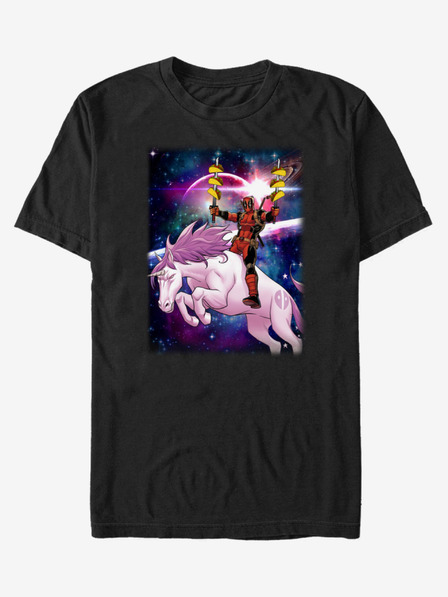 ZOOT.Fan Черна унисекс тениска ZOOT.Fan Marvel Taco Unicorn