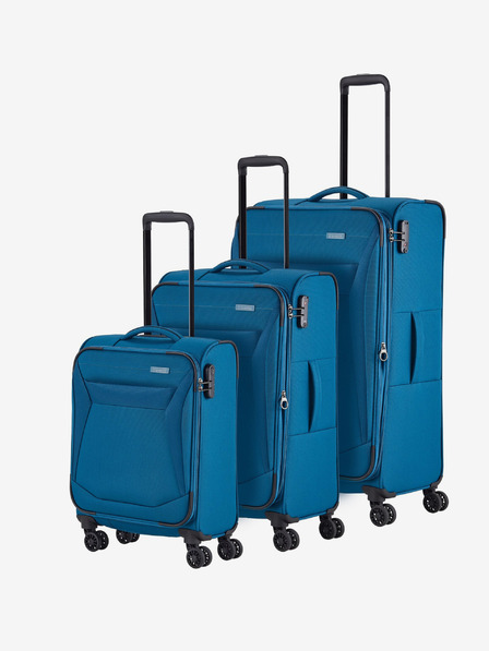 Travelite Комплект от три пътнически куфара Travelite Chios S,M,L Petrol
