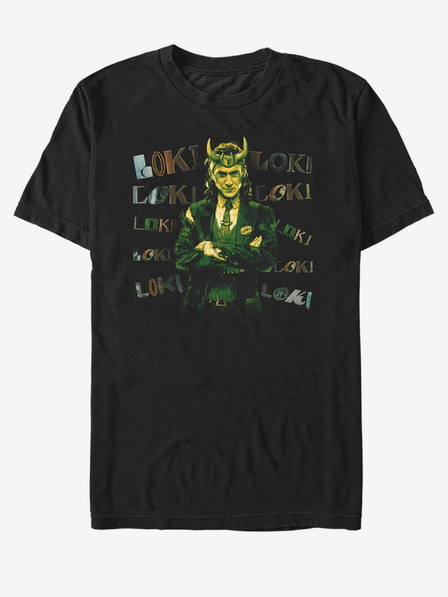 ZOOT.Fan Черна унисекс тениска ZOOT.Fan Marvel Loki Chaotic