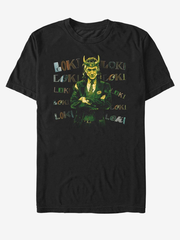 ZOOT.Fan Черна унисекс тениска ZOOT.Fan Marvel Loki Chaotic