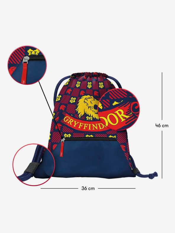 BAAGL  Червена и синя чанта Baagl Harry Potter Gryffindor с джоб