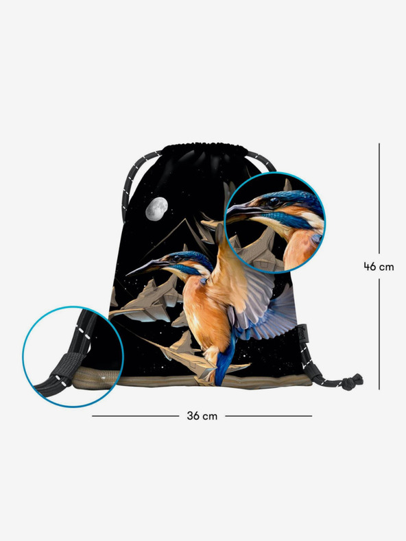 BAAGL  Черна чанта Baagl eARTh - Kingfisher от Caer8th