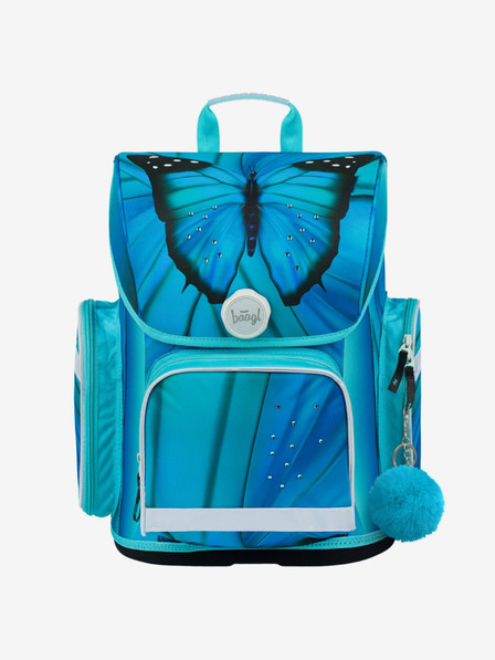 BAAGL  Синя училищна раница Ergo Baagl Butterfly
