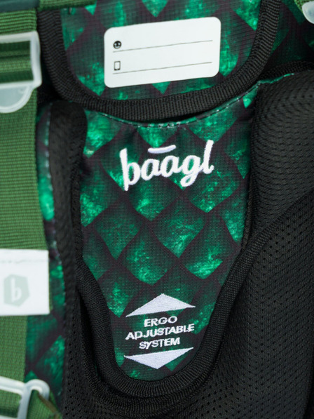 BAAGL  Зелена училищна чанта Ergo Baagl Dragon