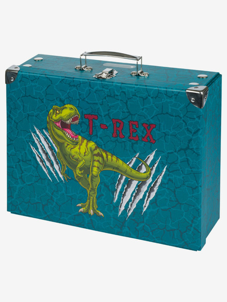 BAAGL  Зелен сгъваем училищен калъф с обков Baagl T-Rex