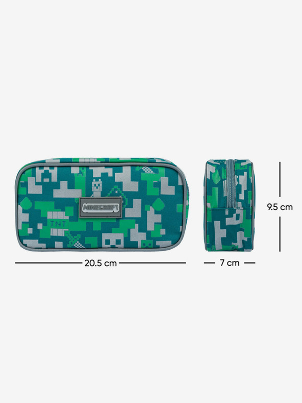 BAAGL  Зелен моливник Baagl Minecraft Silver Creeper