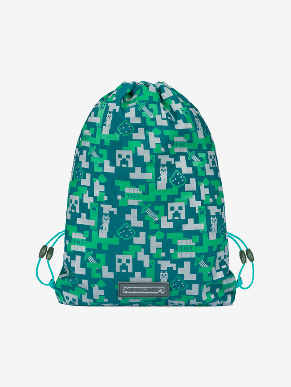 BAAGL  Зелена чанта Baagl Minecraft Silver Creeper