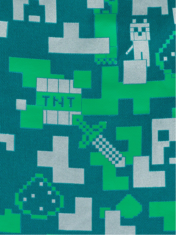 BAAGL  Зелена чанта Baagl Minecraft Silver Creeper