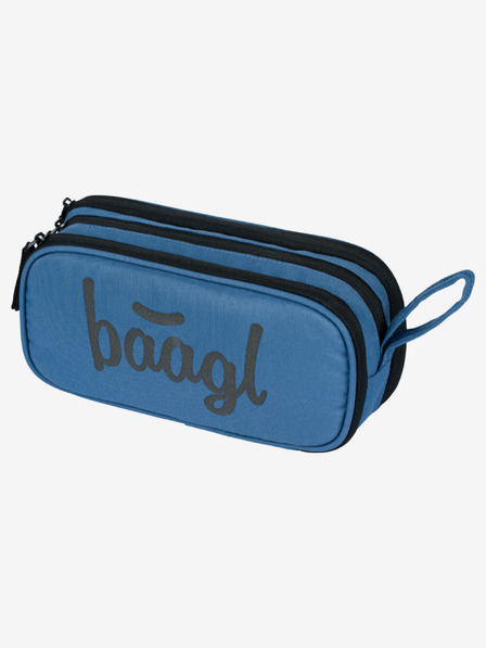 BAAGL  Син училищен комплект - раница, моливник, чанта Baagl Coolmate Ocean Blue