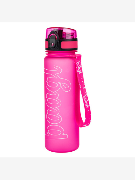 BAAGL  Розова тританова бутилка за пиене с лого - розова, 500 ml Baagl