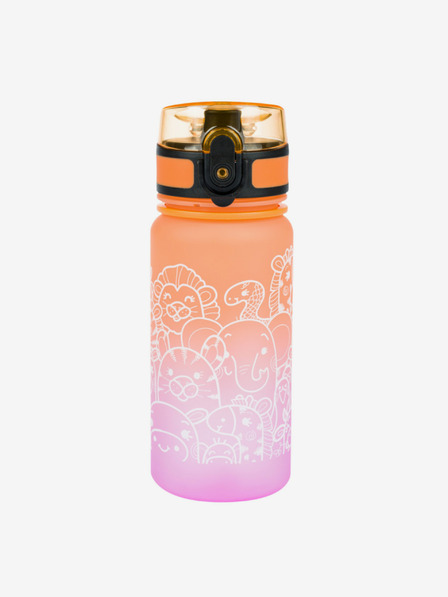 BAAGL  Оранжева бутилка за пиене от тритан Gradient Animals, 350 ml Baagl