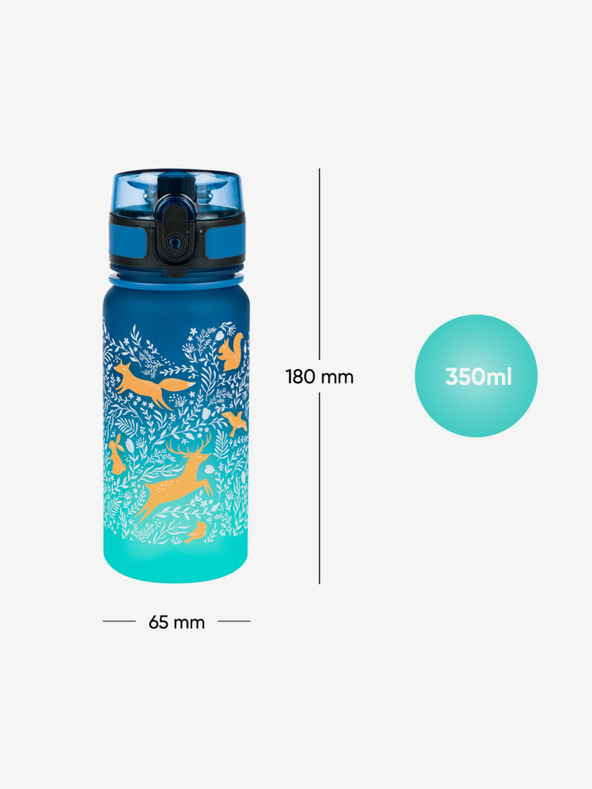 BAAGL  Синя бутилка за пиене от тритан с градиент гора, 350 ml Baagl