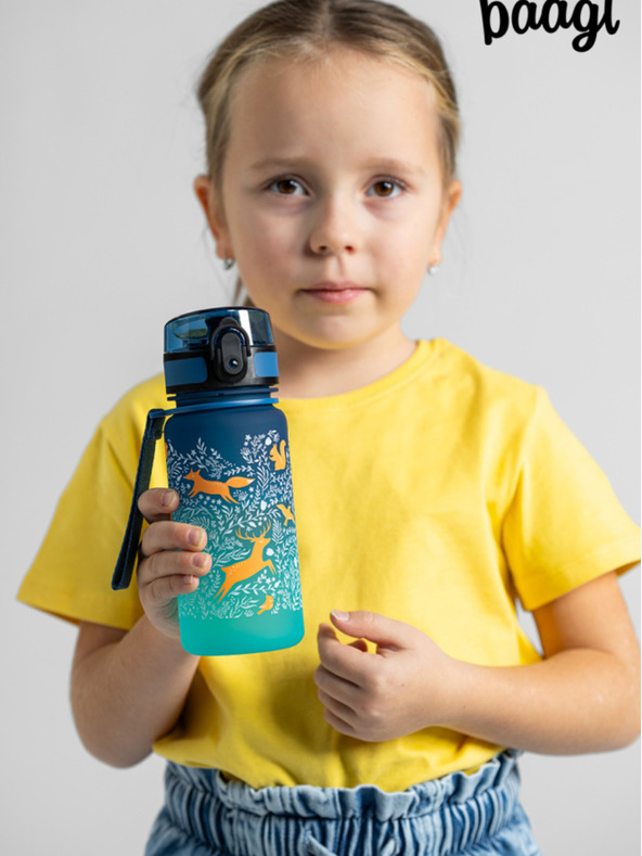 BAAGL  Синя бутилка за пиене от тритан с градиент гора, 350 ml Baagl