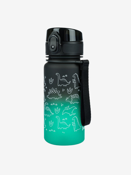 BAAGL  Зелена бутилка за пиене от тритан с градиент дино, 350 ml Baagl