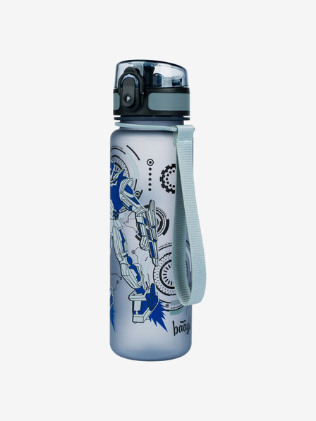 BAAGL  Сива бутилка за пиене tritan robots, 500 ml Baagl