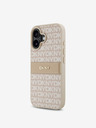 DKNY DKNY PU Leather Repeat Pattern Tonal Stripe Заден капак за iPhone 16 Plus Pink