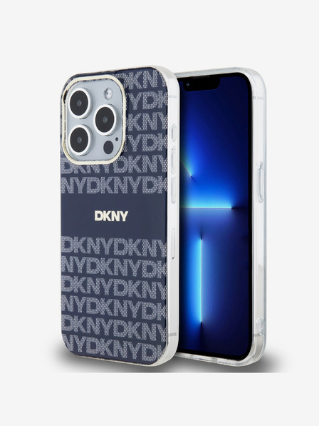 DKNY PC/TPU Repeat Pattern Tonal Stripe Magsafe Back Cover за iPhone 15 Pro Max Blue DKNY