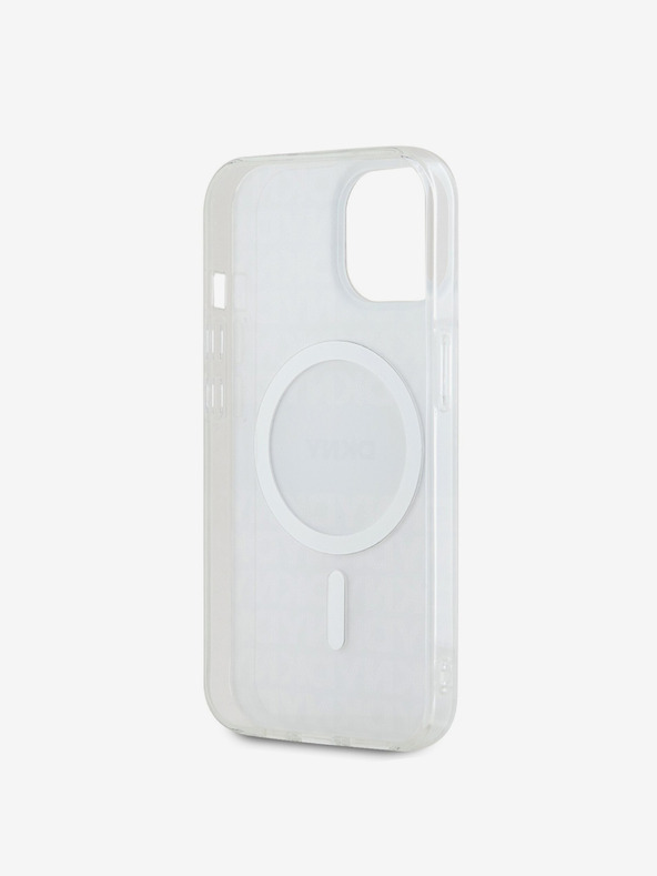 DKNY PC/TPU Repeat Pattern Tonal Stripe Magsafe Back Cover за iPhone 15 Beige DKNY