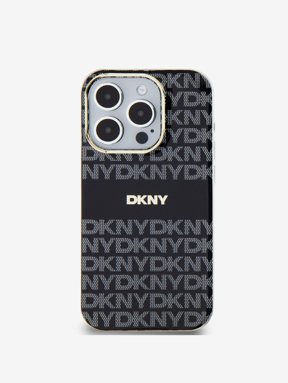 DKNY PC/TPU Repeat Pattern Tonal Stripe Magsafe Back Cover за iPhone 14 Pro Black DKNY