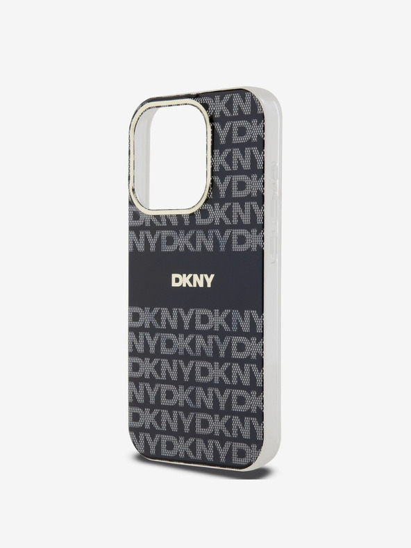 DKNY PC/TPU Repeat Pattern Tonal Stripe Magsafe Back Cover за iPhone 14 Pro Black DKNY