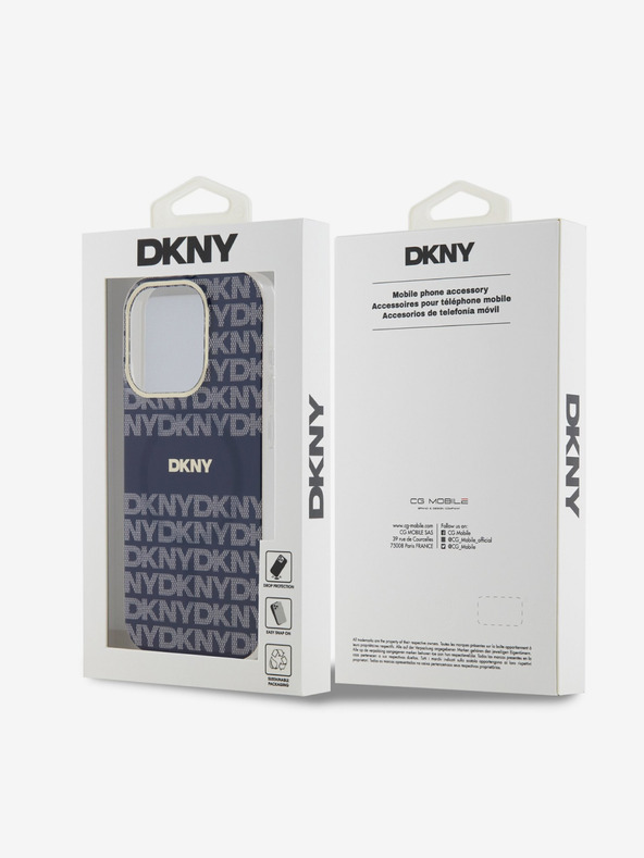 DKNY PC/TPU Repeat Pattern Tonal Stripe Magsafe Back Cover за iPhone 13 Pro Blue DKNY