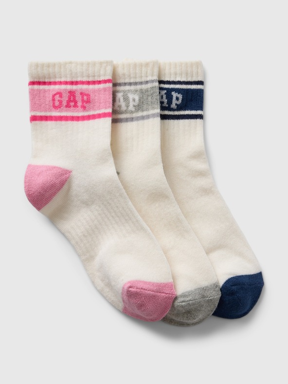 GAP Детски чорапи с лого 3 двойки GAP