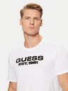 Guess Jeans Мъжка бяла тениска с надпис G011 Guess jeans
