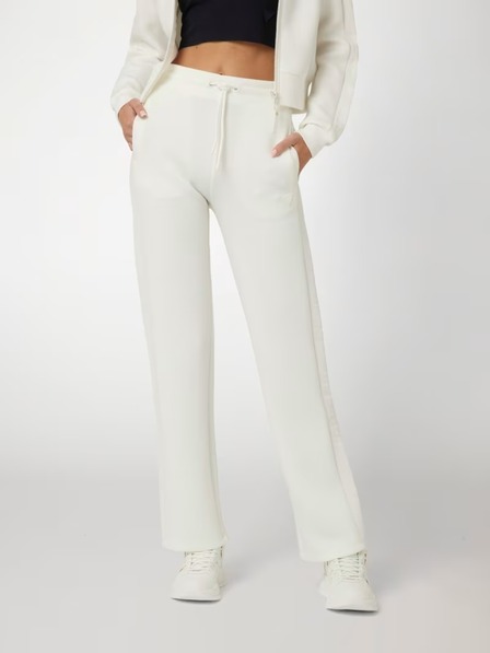 Guess Jeans Дамски бели долнища със странично лого от Guess jeans