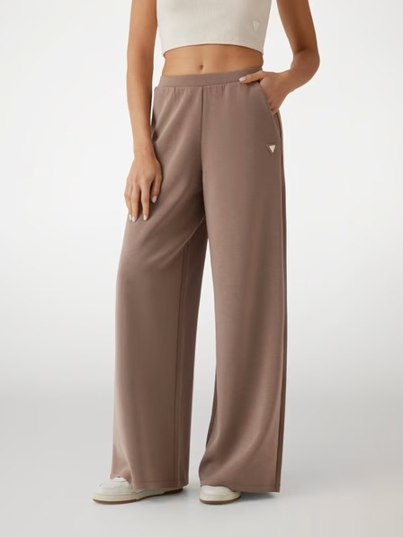 Guess Jeans Дамски кафяви широки долнища от Guess jeans