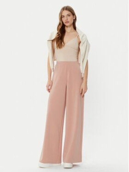 Guess Jeans Дамски розови широки долнища от Guess jeans