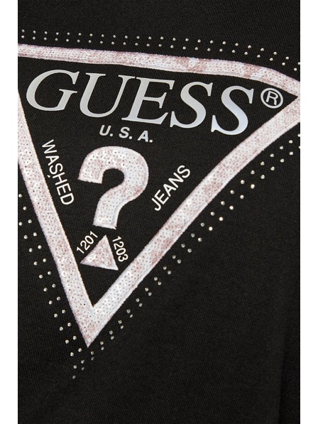 Guess Jeans Дамска черна блуза с лого Python big triangle от Guess jeans