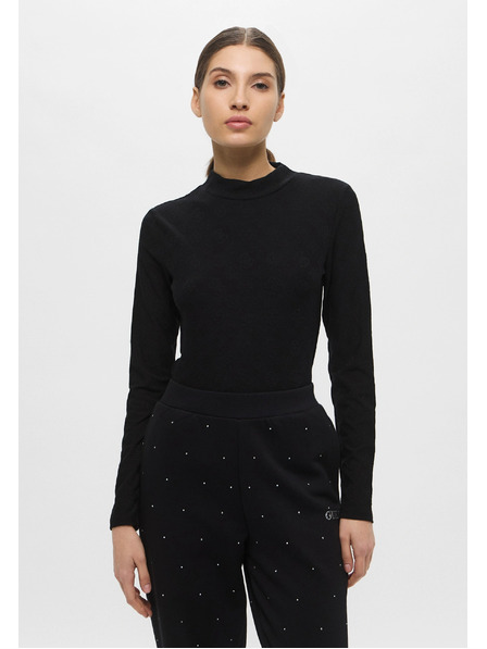 Guess Jeans Дамска черна тениска с дълъг ръкав Hess Guess jeans