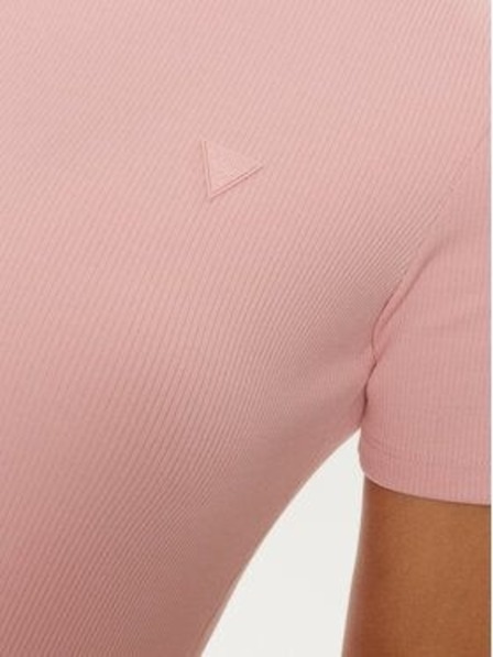 Guess Jeans Дамска розова рипсена тениска G6J8 Guess jeans