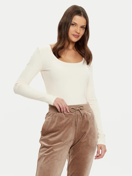 Guess Jeans Дамска бяла Ecru блуза Regular Fit Guess jeans