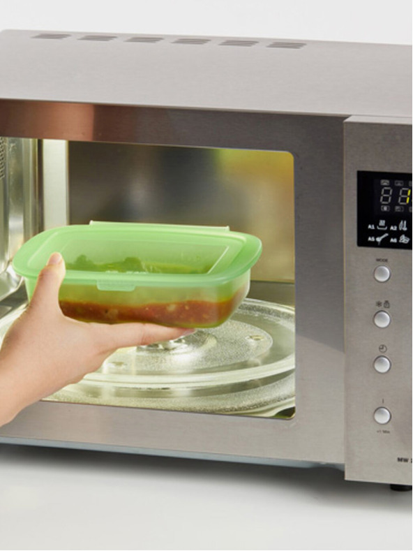 Lékué Зелена силиконова кутия за съхранение на храна Lékué (1000 ml )