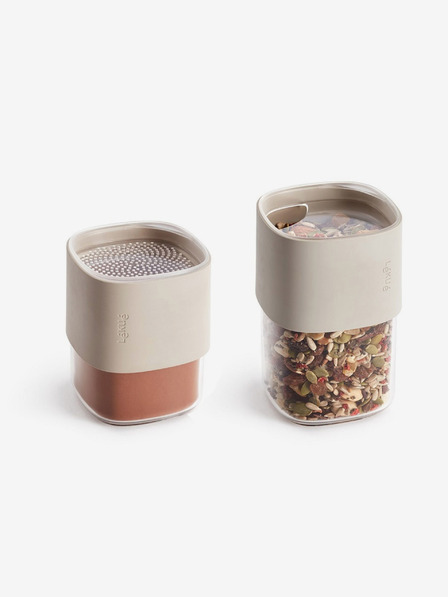 Lékué Комплект от три контейнера за съхранение на суха храна в светлосиньо Lékué Flip Storage Set