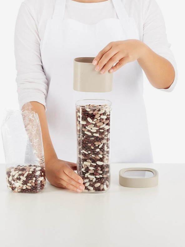 Lékué Комплект от три контейнера за съхранение на суха храна в светлосиньо Lékué Flip Storage Set