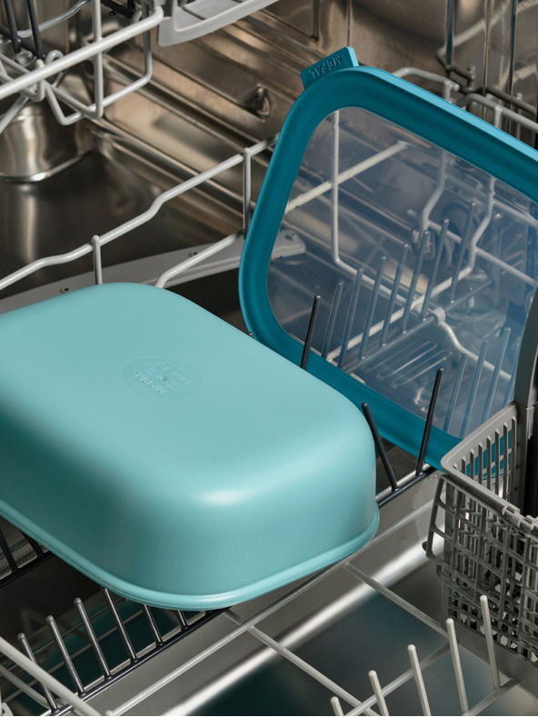 Mepal Светлосин комплект купи Mepal Cirqula Rectangular 750 + 1500 + 3000 мл