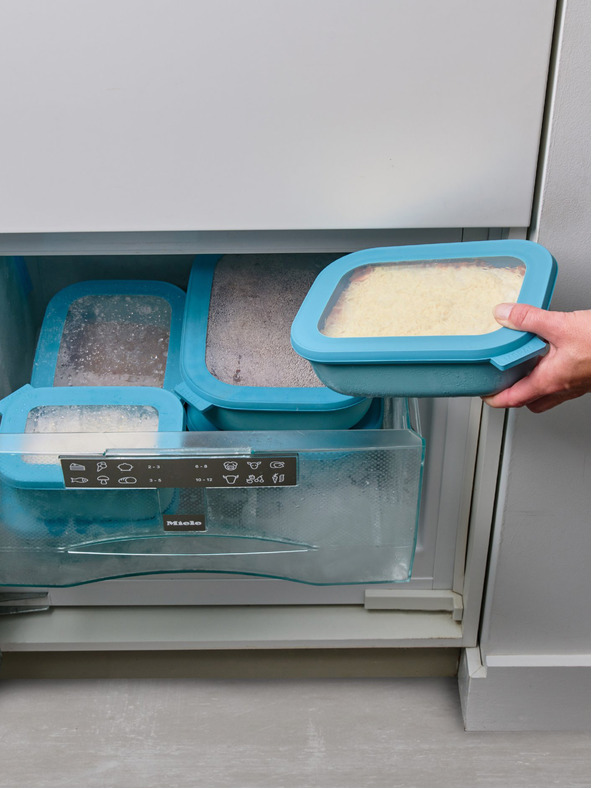 Mepal Светлосин комплект купи Mepal Cirqula Rectangular 750 + 1500 + 3000 мл