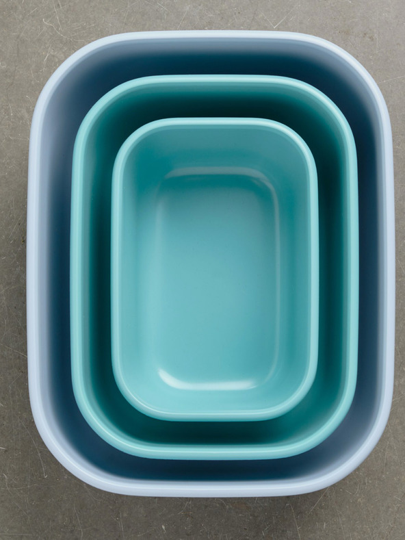 Mepal Светлосин комплект купи Mepal Cirqula Rectangular 750 + 1500 + 3000 мл