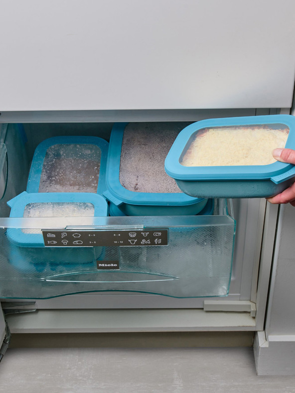 Mepal Светлозелен комплект правоъгълни купички Mepal Cirqula 750 +1500 + 3000 мл