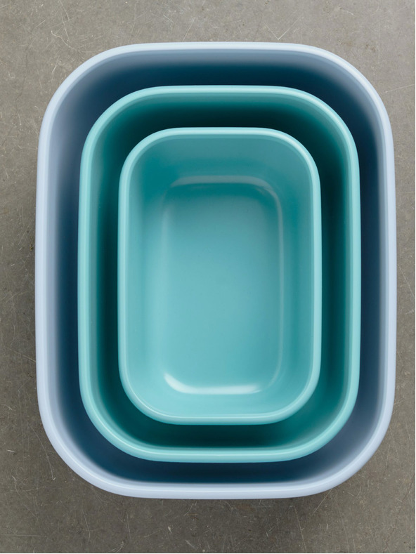 Mepal Светлозелен комплект правоъгълни купички Mepal Cirqula 750 +1500 + 3000 мл