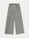Marks & Spencer Геометрична широка пола-панталон Marks & Spencer в черно