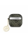 Guess Guess 4G Script PC/PU Charm калъф за AirPods 4 кафяв