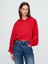 GAP Скъсено суитче с качулка Logo Cropped Americana GAP