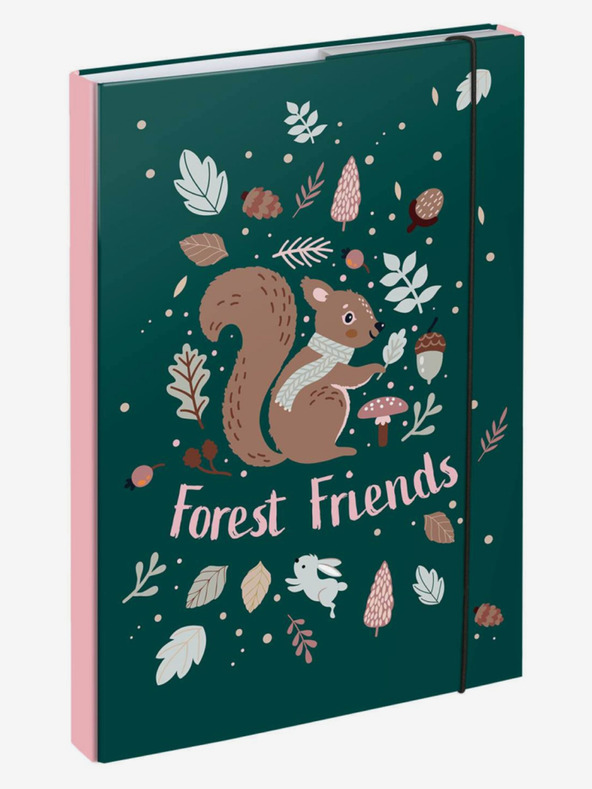 BAAGL  Зелени корици за училищна тетрадка A4 Squirrel Baagl