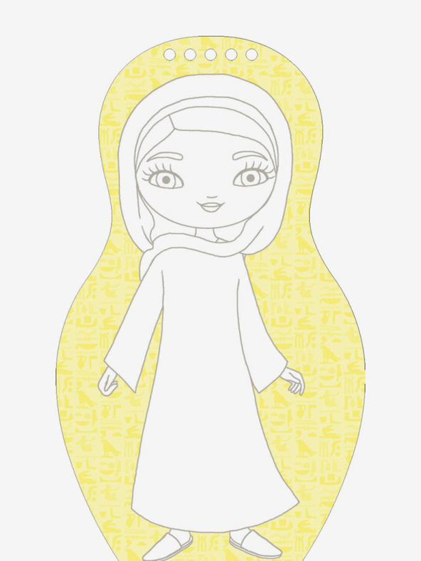 ELLA & MAX Обличане на египетски кукли за карнавал - книжка за оцветяване